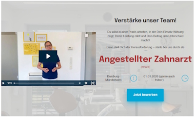 Angestellter Zahnarzt gesucht